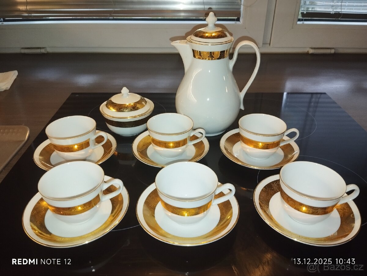 Stará moka kávová porcelánová souprava - 2