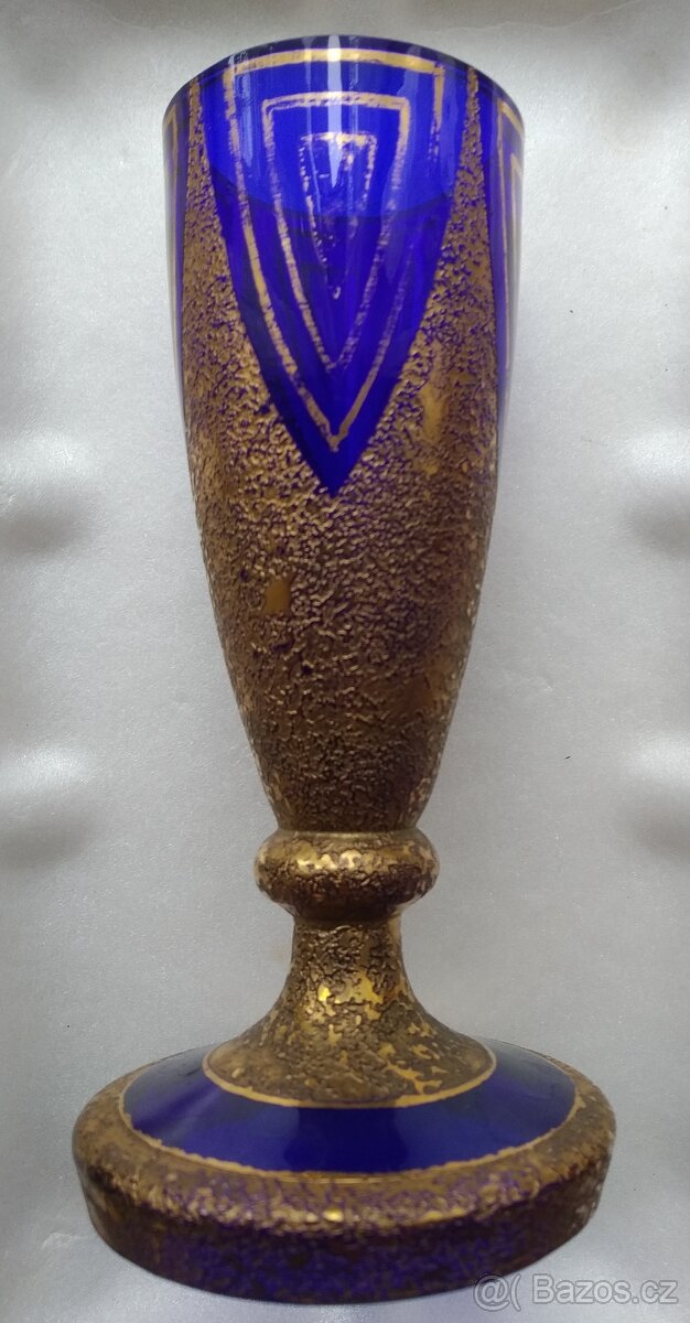 kobaltové sklo - pohár - 2