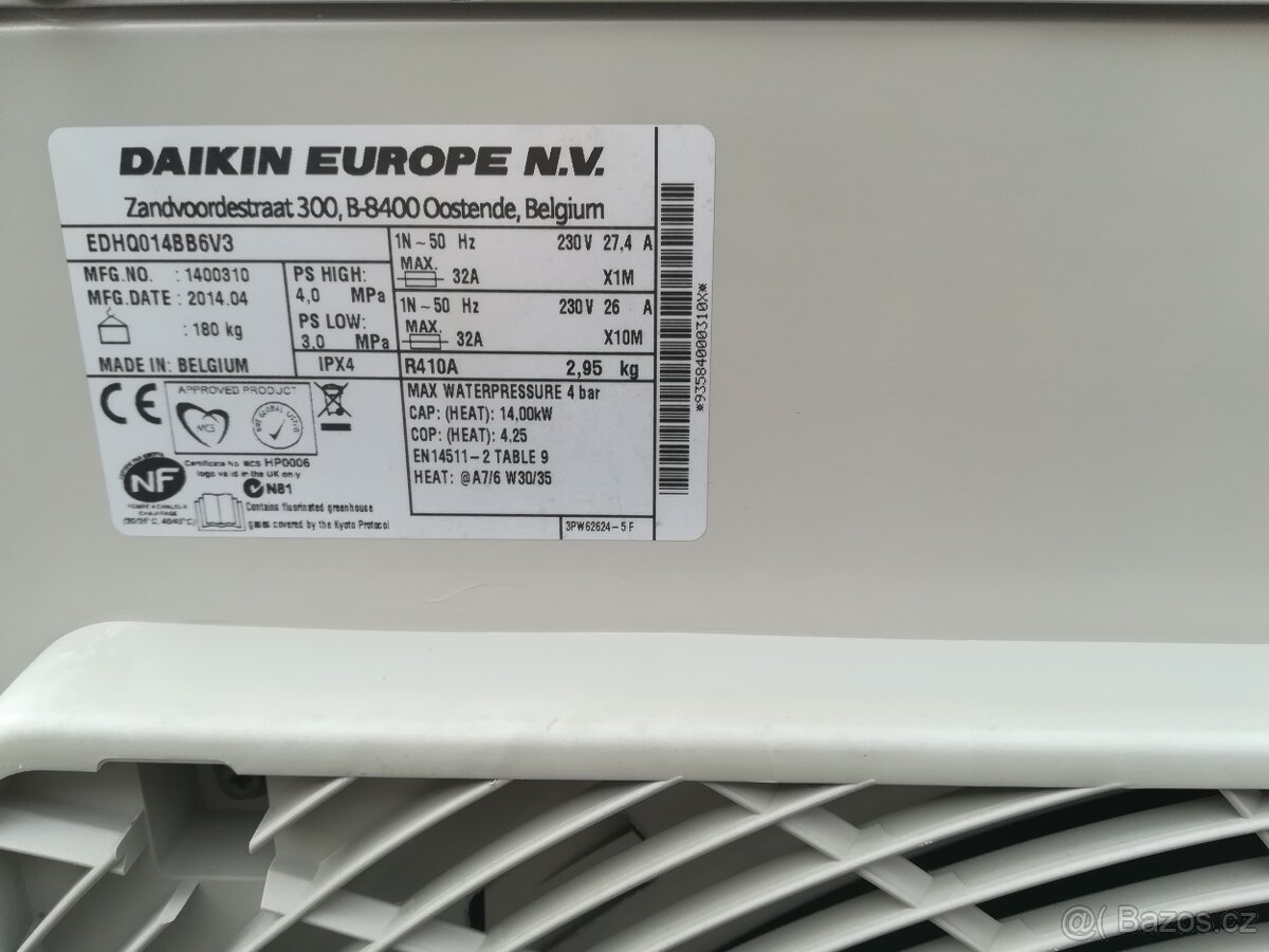 Tepelné čerpadlo DAIKIN Altherma mono 14 kW + nový kompresor - 2