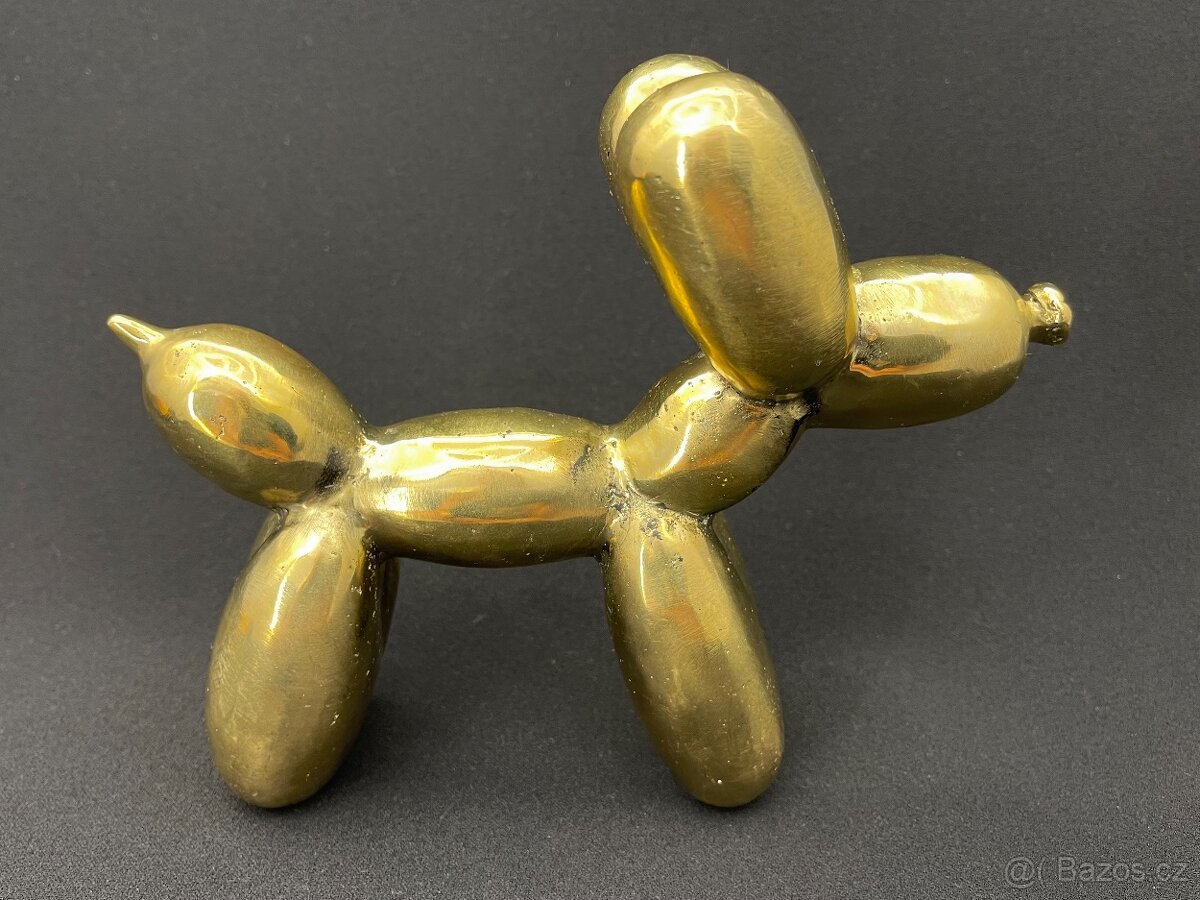 Socha bronz/mosaz Balloon Dog - velký - 2