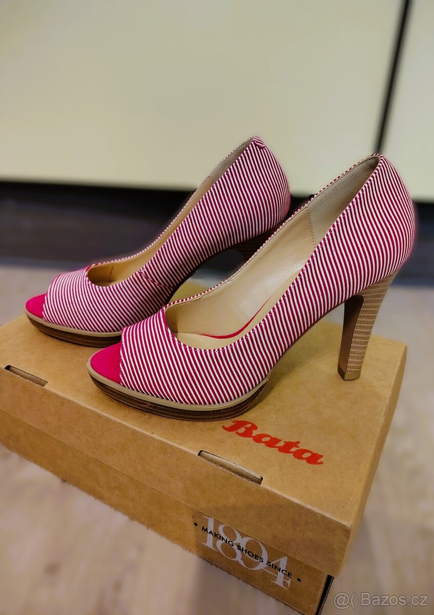 NOVÉ lodičky s otevřenou špičkou, značka Baťa - 2