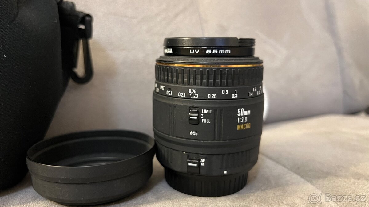 Sigma 50mm f/2,8 ex macro + UV + polarizačný filter HOYA - 2