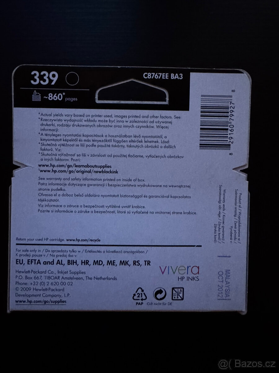 HP 339 C8767EE Černá - 2