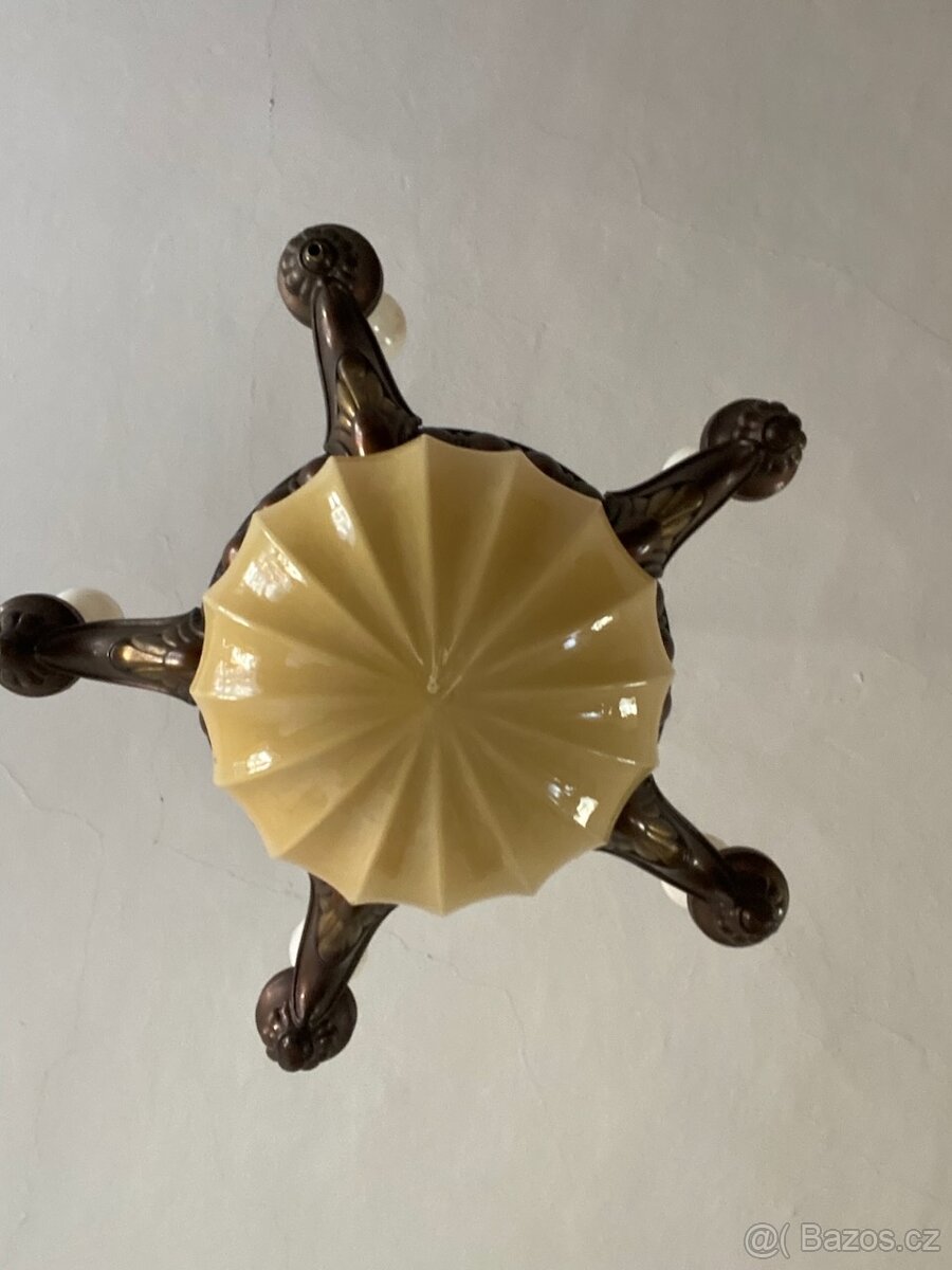 Antik starožitný retro lustr - 2