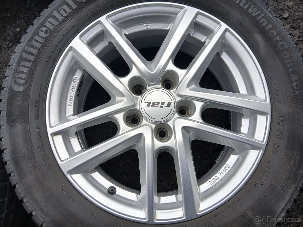 Sada ALU kol Rial 215/60R16 zimní - 2
