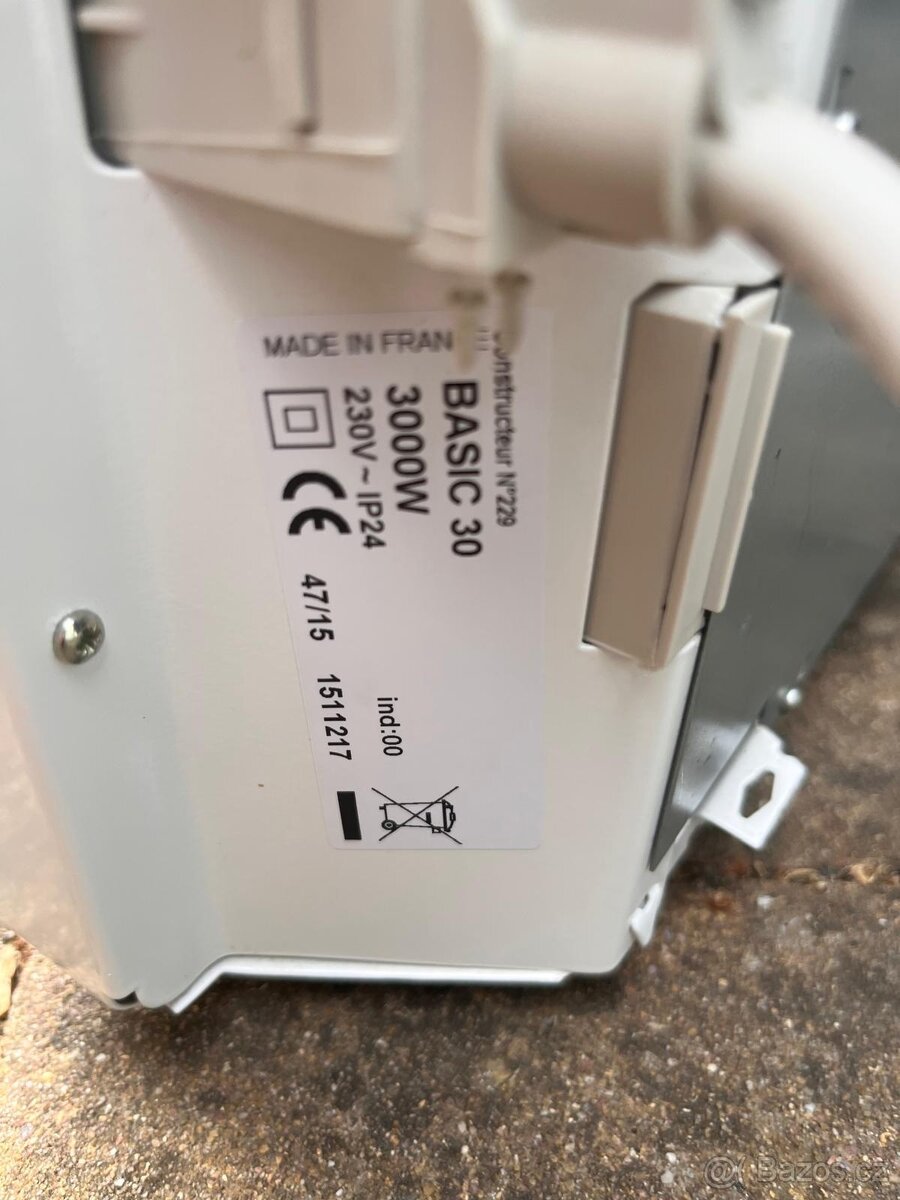 2× elektrický konvektor / přímotop BASIC 30 – 3000 W - 2