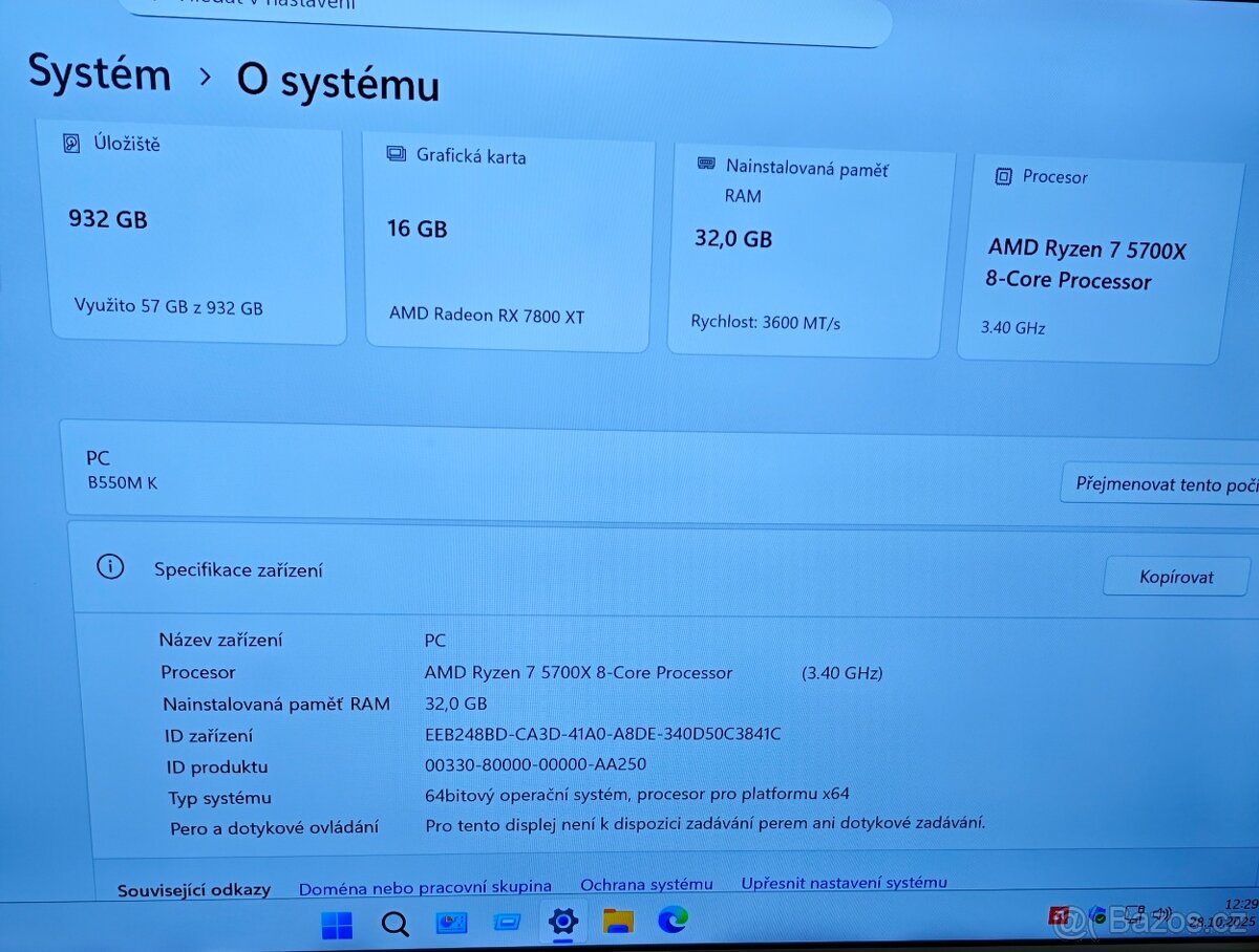 HERNÍ PC-Ryzen 5700x,RX 7800XT,32GB,1TB - 2