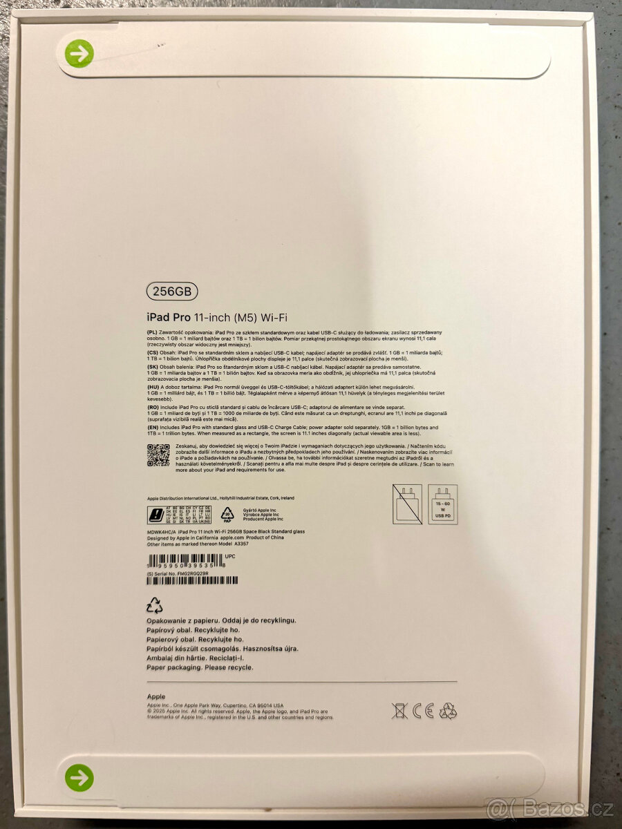 Nový nerozbalený iPad Pro 11 M5 256GB černý / stříbrný - 2