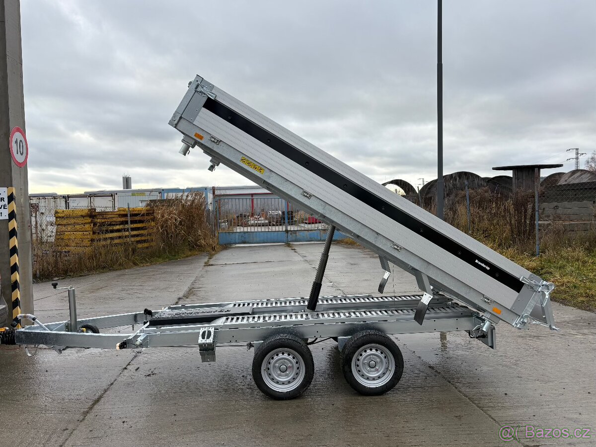 Přívěsný vozík - třístranný sklápěč, 3500kg, el. ovládání - 2