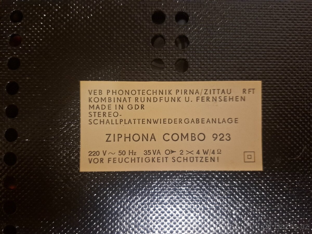 Retro gramofon RFT ziphona combo 923 - 2