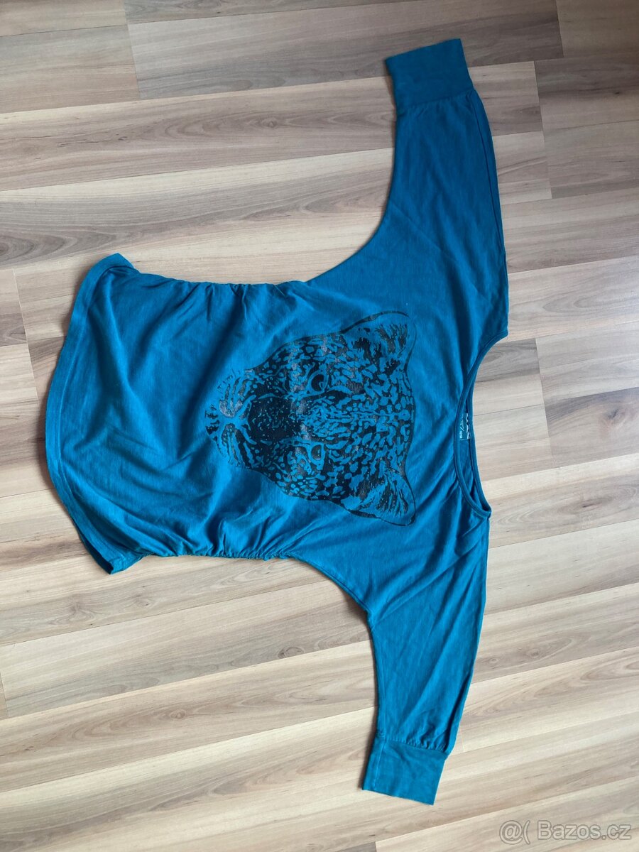 MODRÉ TRIČKO POTLAČ TIGR - 2