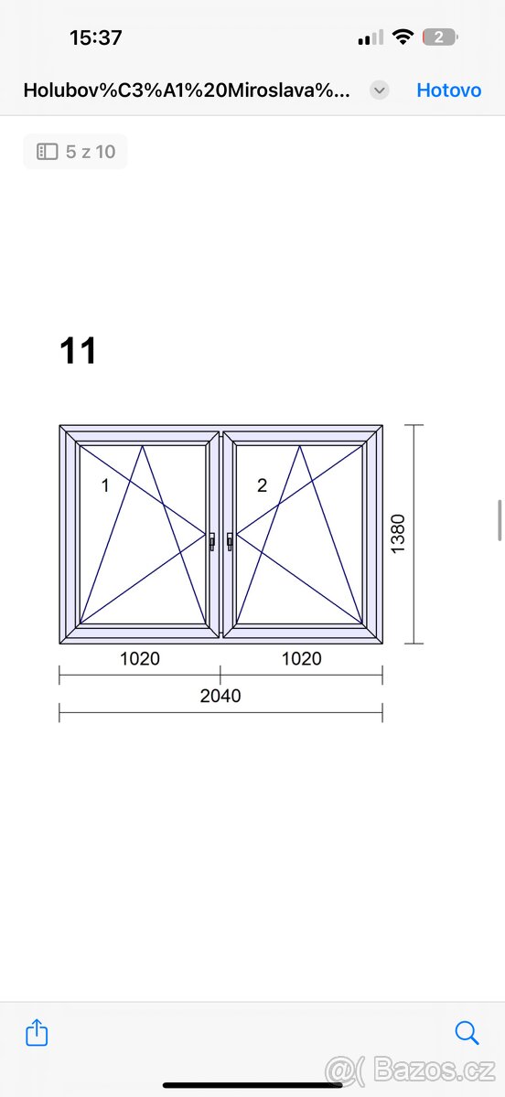 Dřevěná eurookna dvojskla - 2