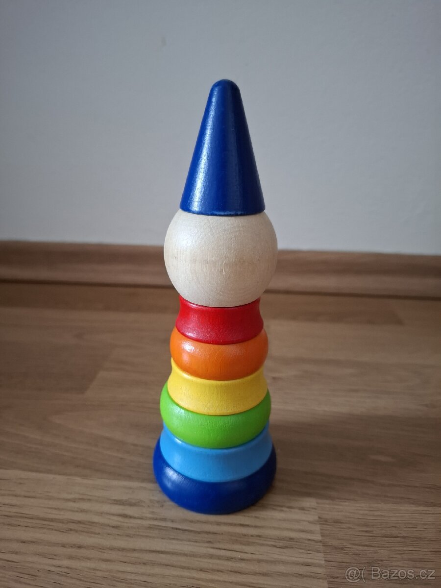 Dřevěný šašek/ pyramida Detoa - 2