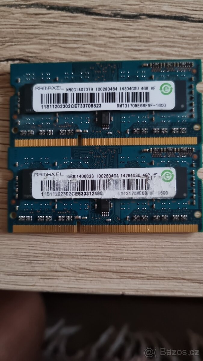KIT 2x 4GB DDR3L 1600 Ramaxel - 2