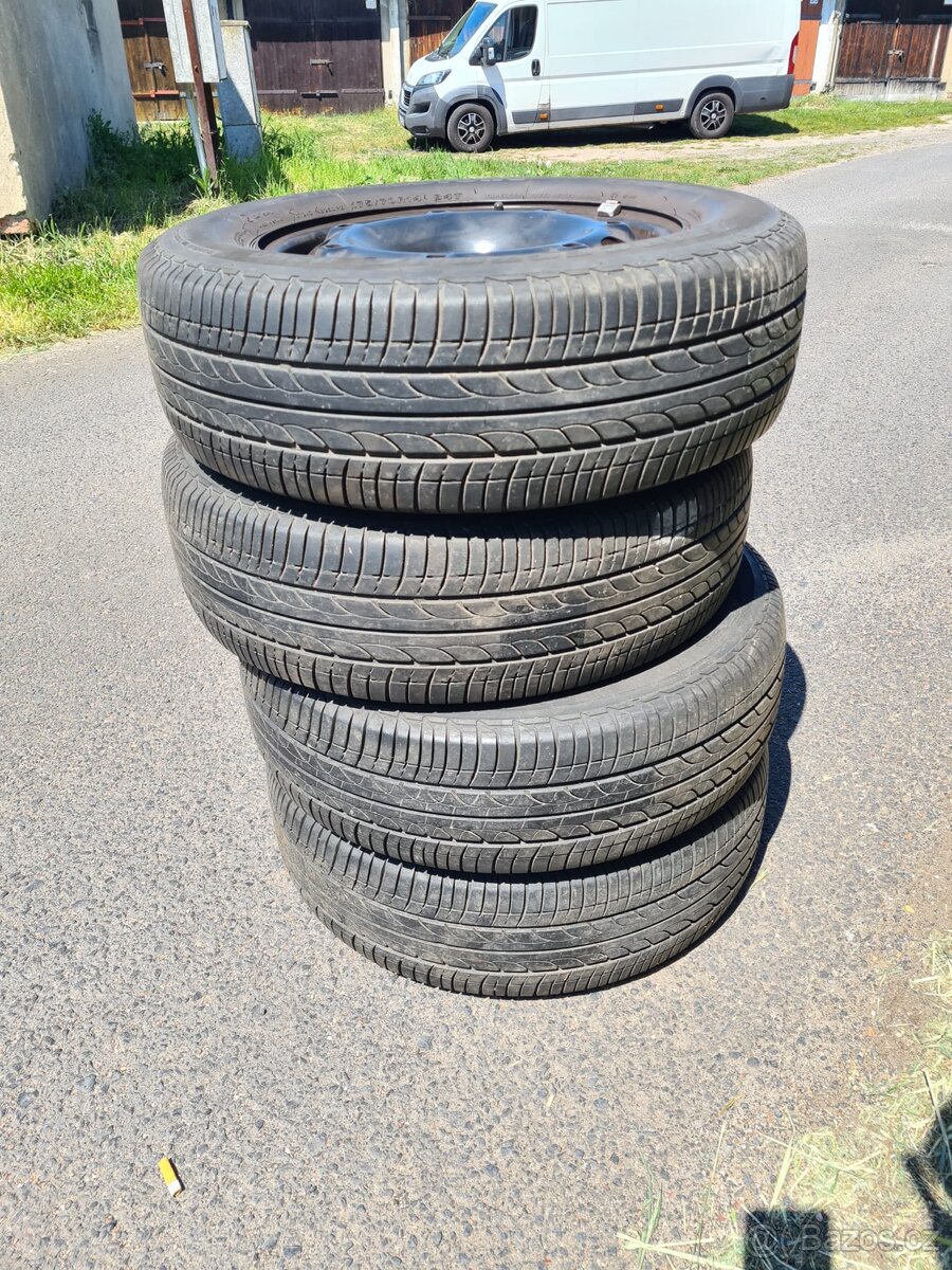 Letni gumy + disky Bridgestone 170/70 R14 - 2