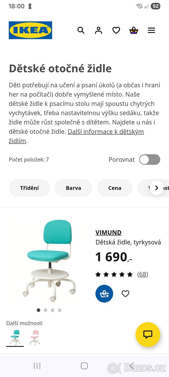 Dětská otočná židle k psacím stolu - 2