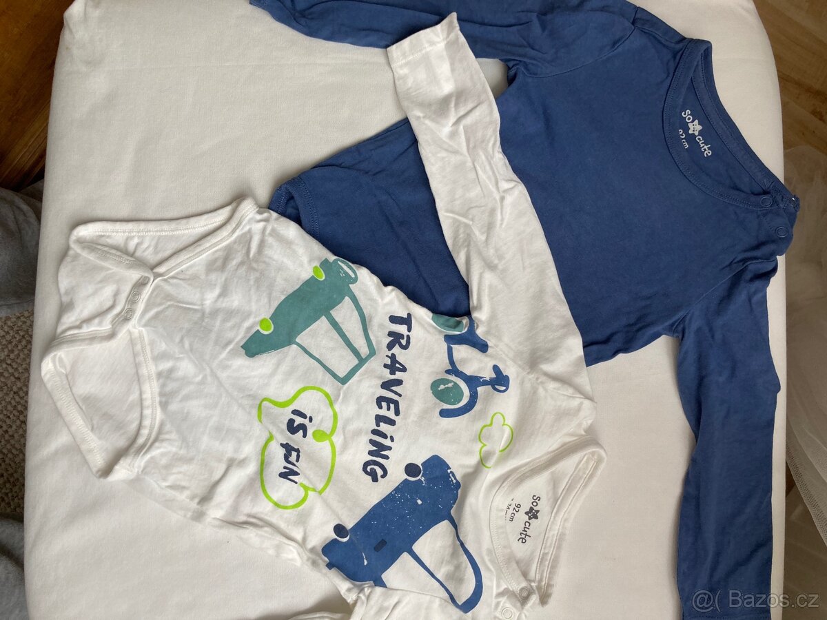 Obleceni kluk 18-24 mes (teplaky,, body, pyzamka) - 2