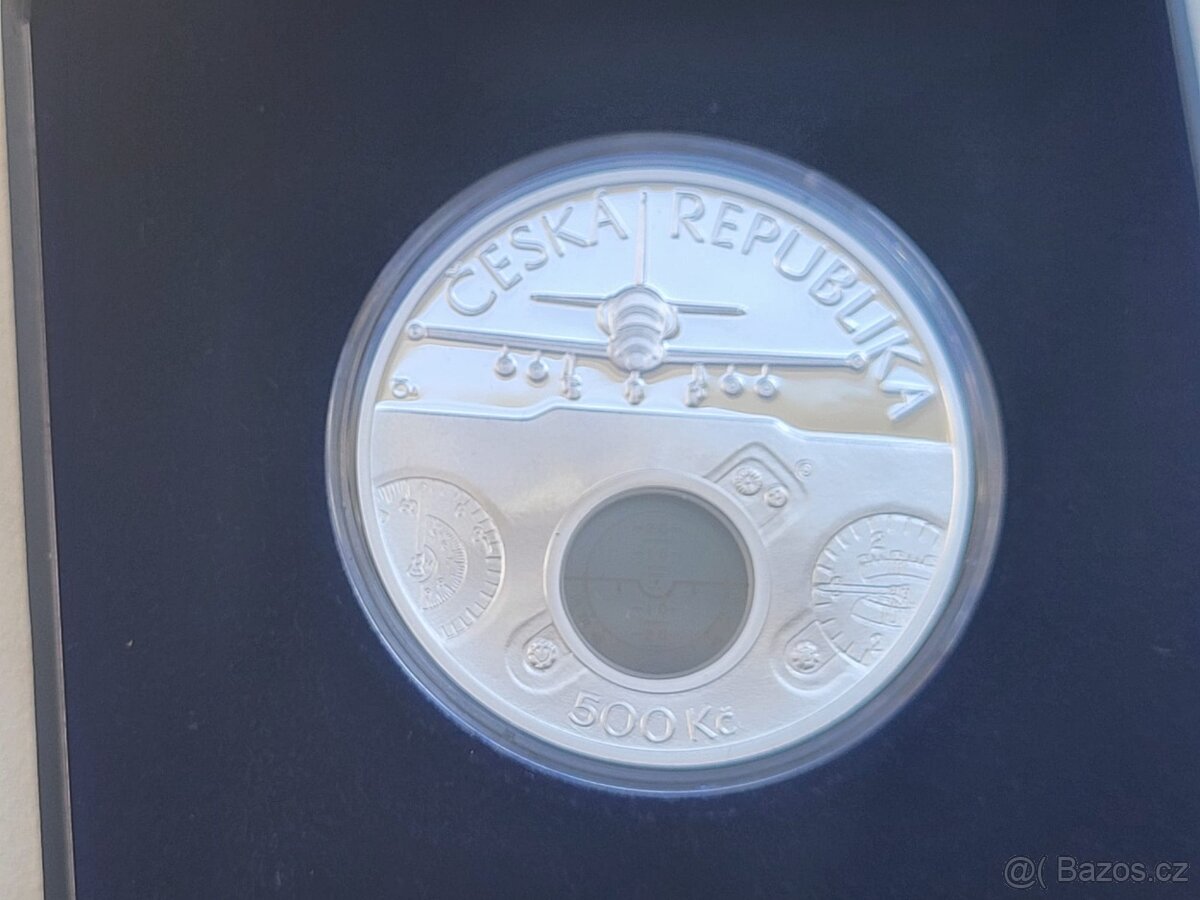 Stříbrná 500 korunová mince aero L39 - 2