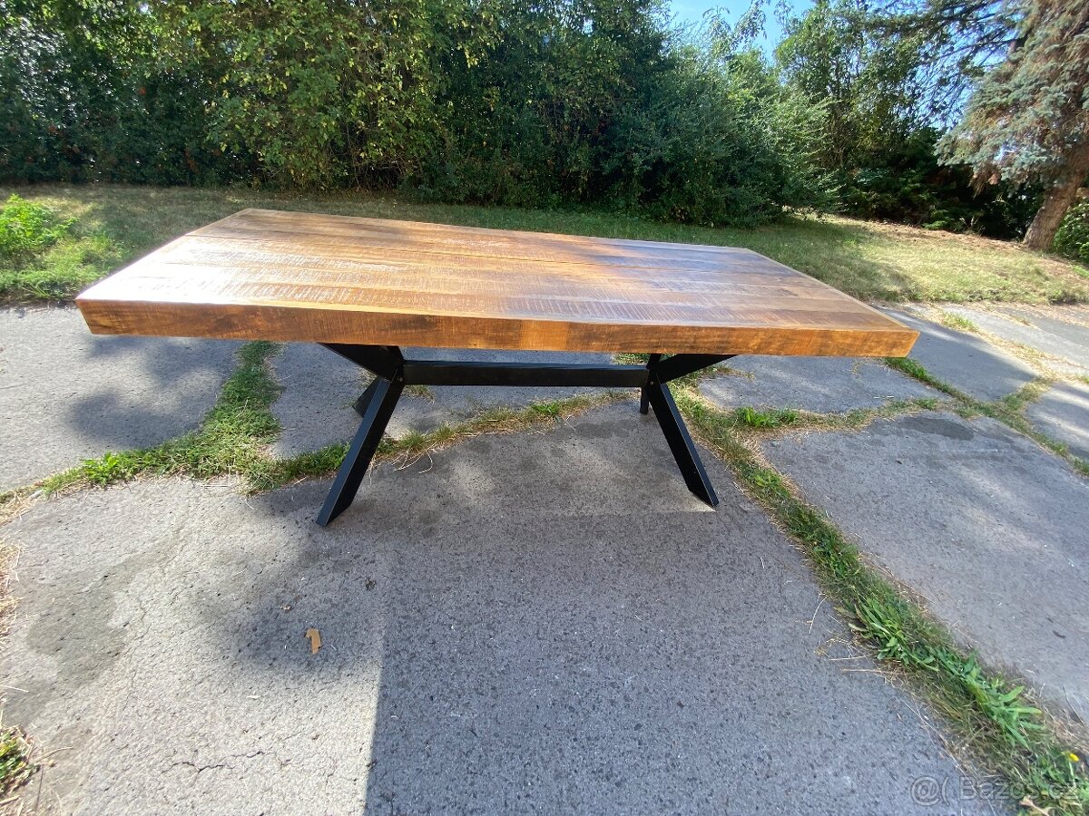 Dřevěný jídelní stůl MAURICE 200 x 90 cm Nepoužitý - 2