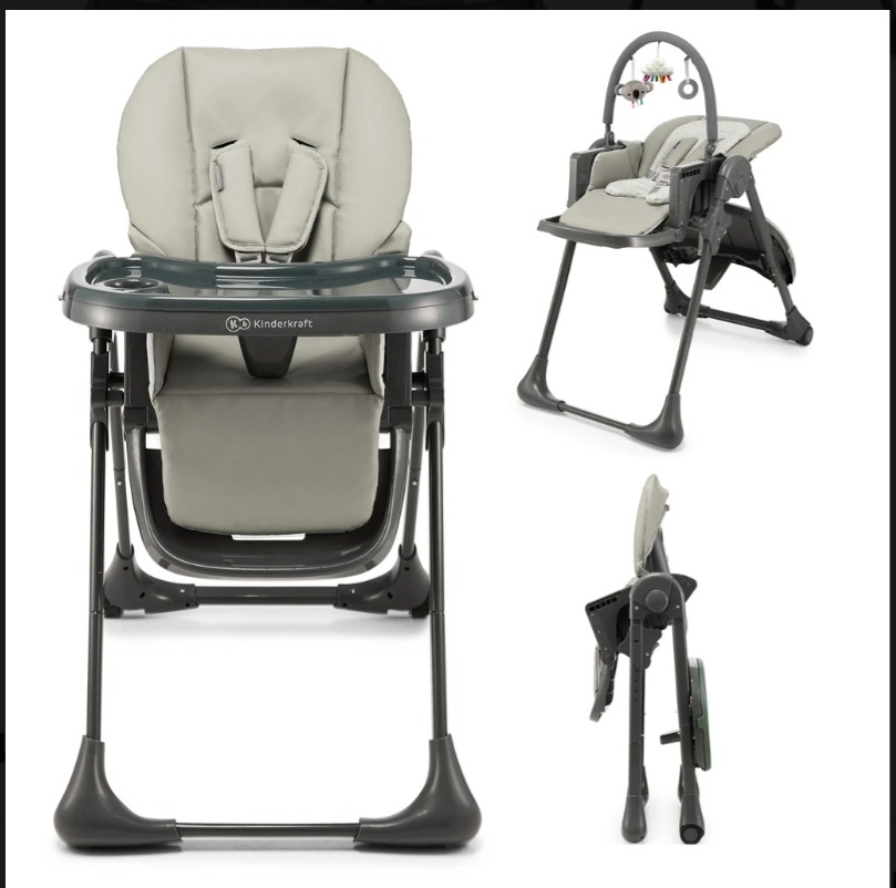 KINDERKRAFT židlička jídelní Tummie Grey - 2