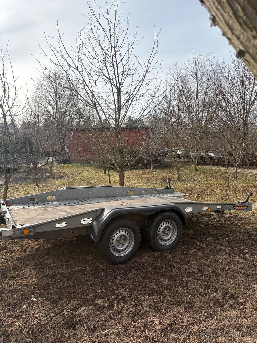 Přepravník / plato na bagr – přívěs za auto - 2