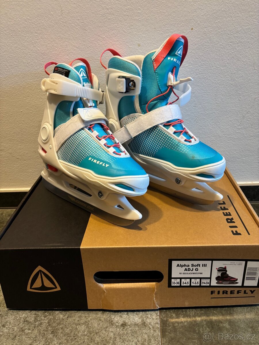 Lední brusle nastavitelné vel 33-36 - 2