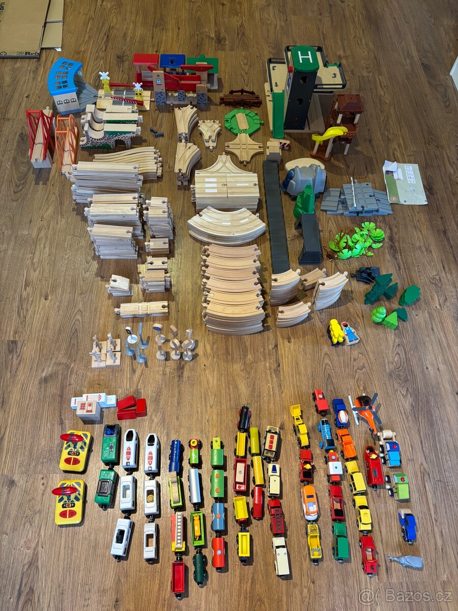 👑 MEGA SET Dřevěné vláčkodráhy – Přes 300 dílů 🚁 - 2