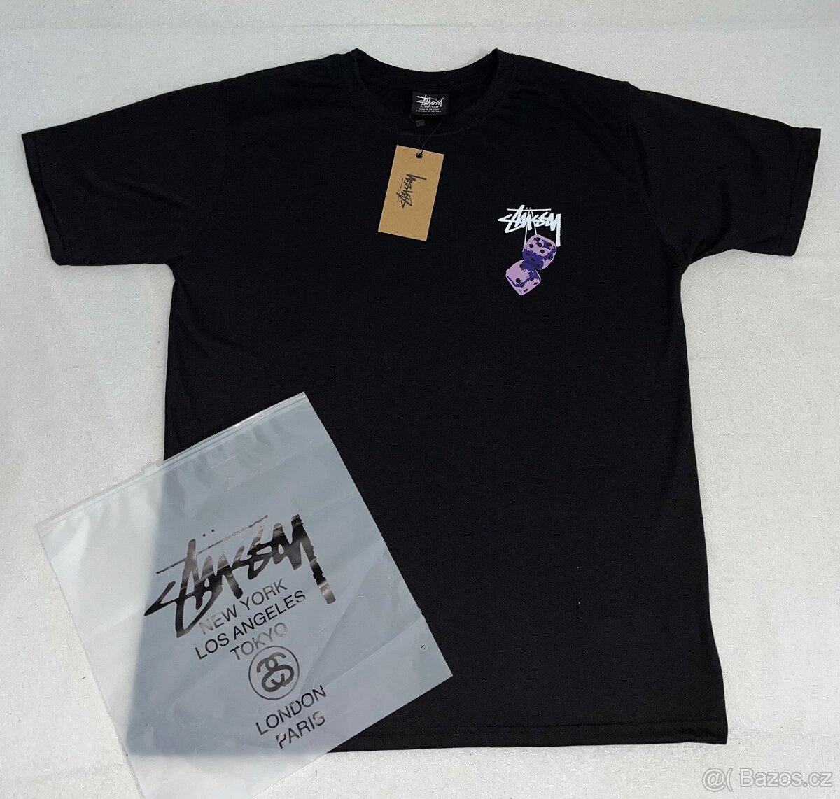 Černé Stüssy tričko - 2