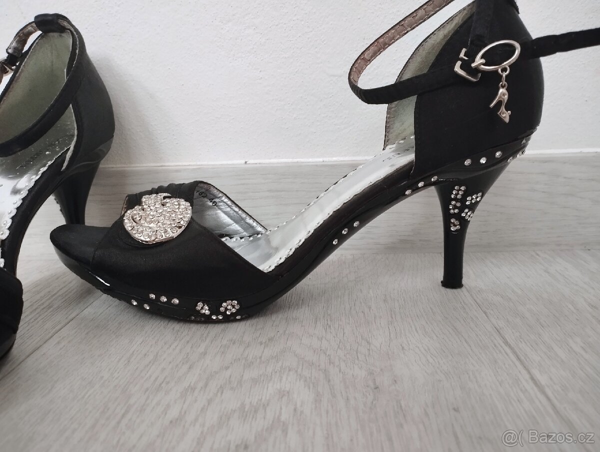 Lodičky na podpatku s kamínky - 2