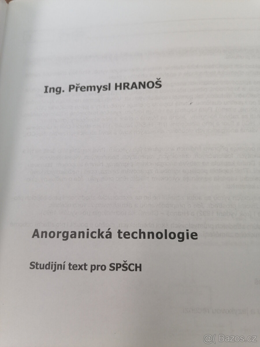knihy pro střední školu stroje a zařízení a anorganická tech - 2