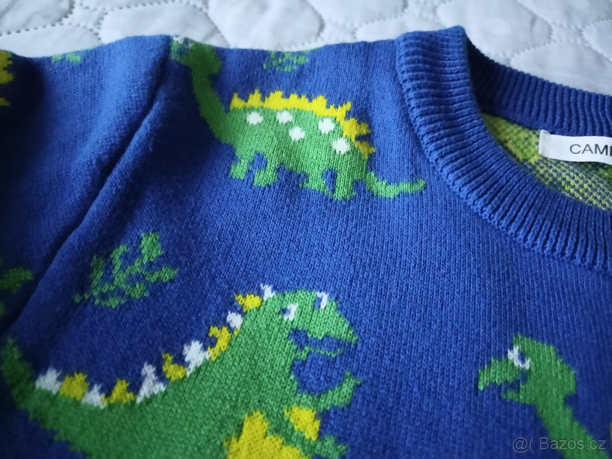 Dětský Dino svetr top stav, vel.128 - 2