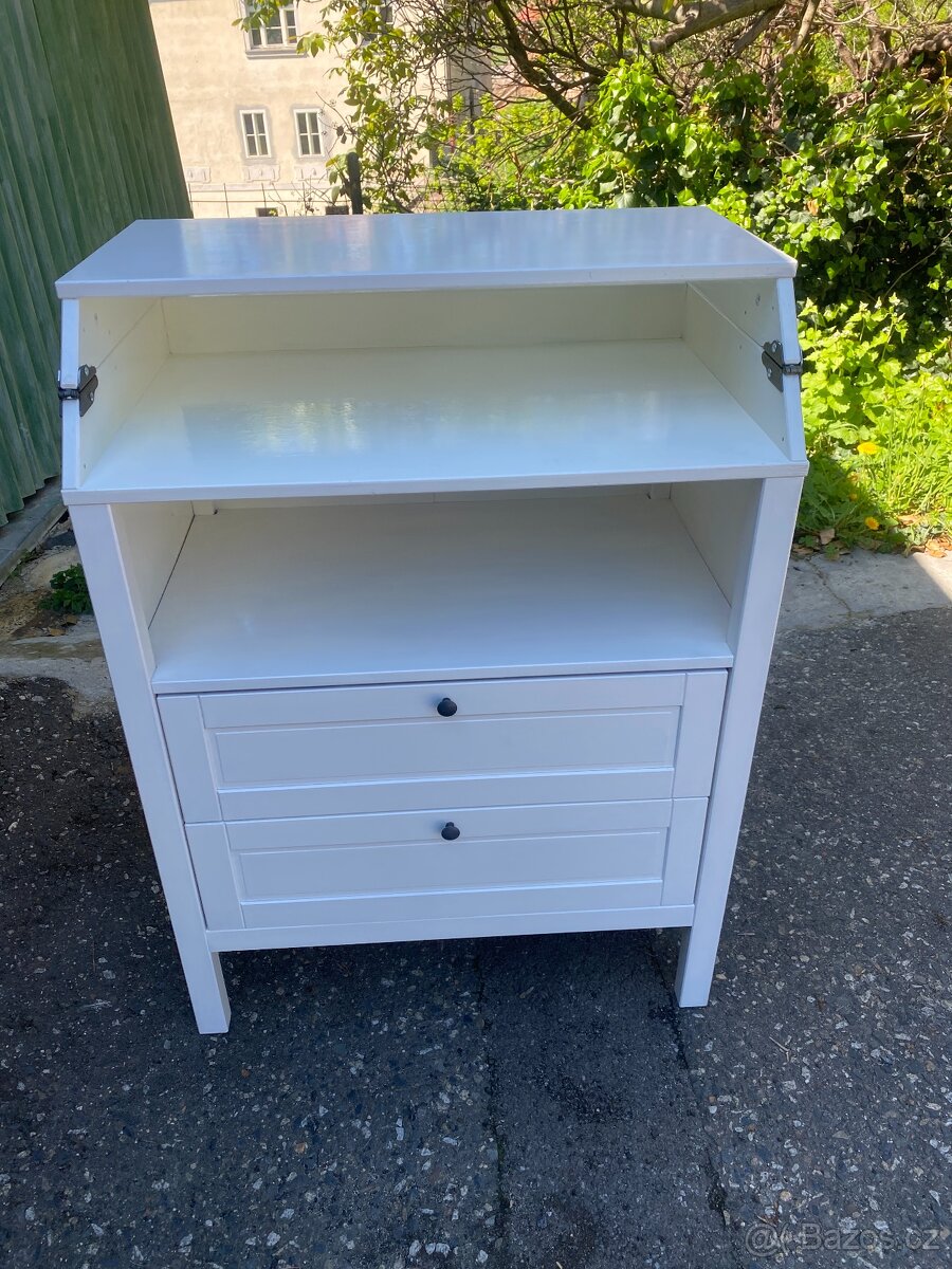 Přebalovací komoda IKEA Sundvik - bíl. mořená - 2