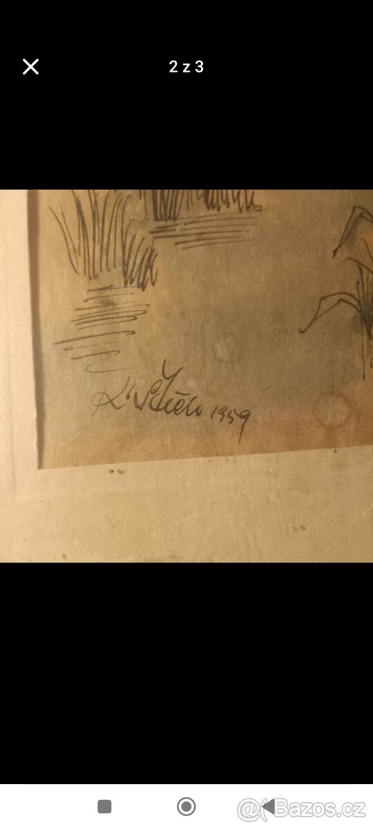 Karel stech barevná litografie - 2