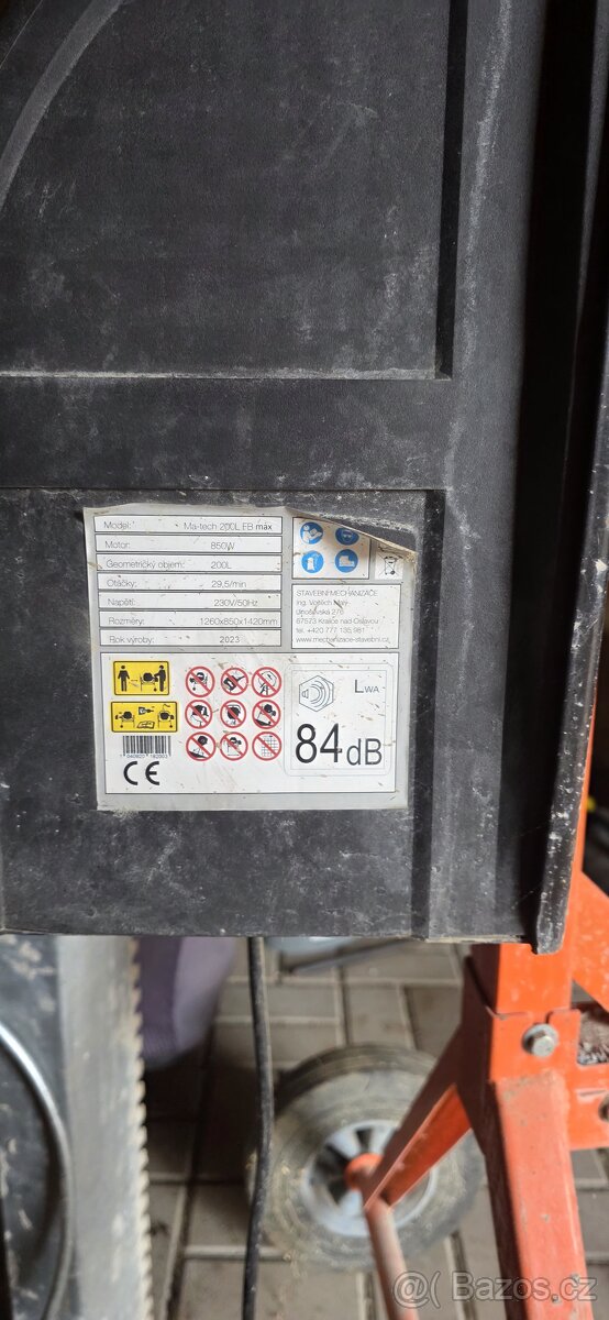 Stavební míchačka Ma-tech 200L FB max - 2