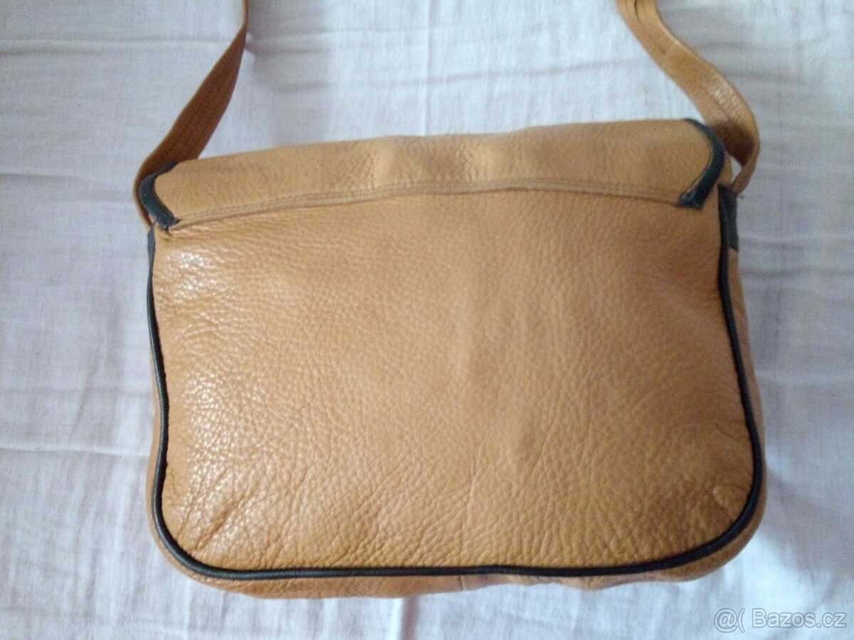 kožená kabelka,vintage kožená taška,menší taška - 2