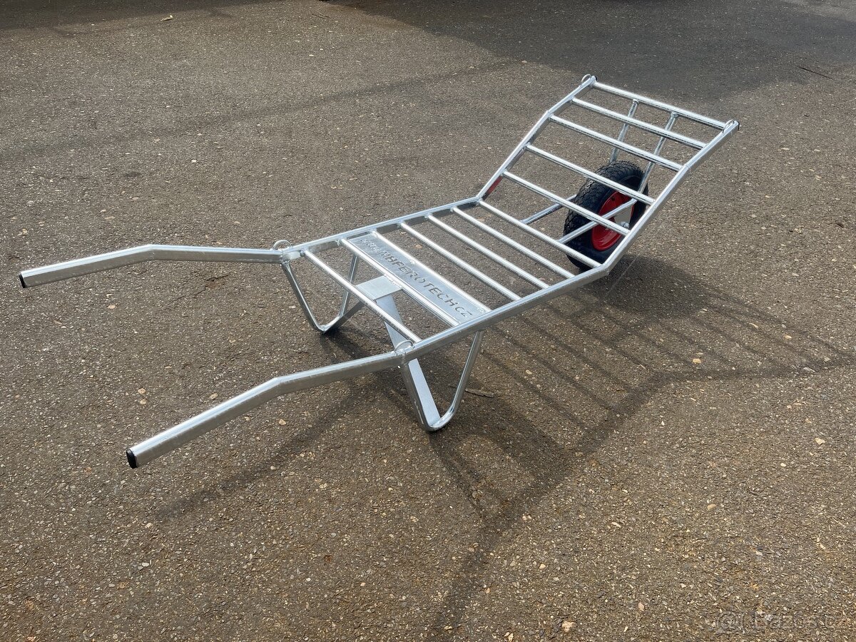 železný trakař, stavební kolečko , kolečko na palivové dřevo - 2