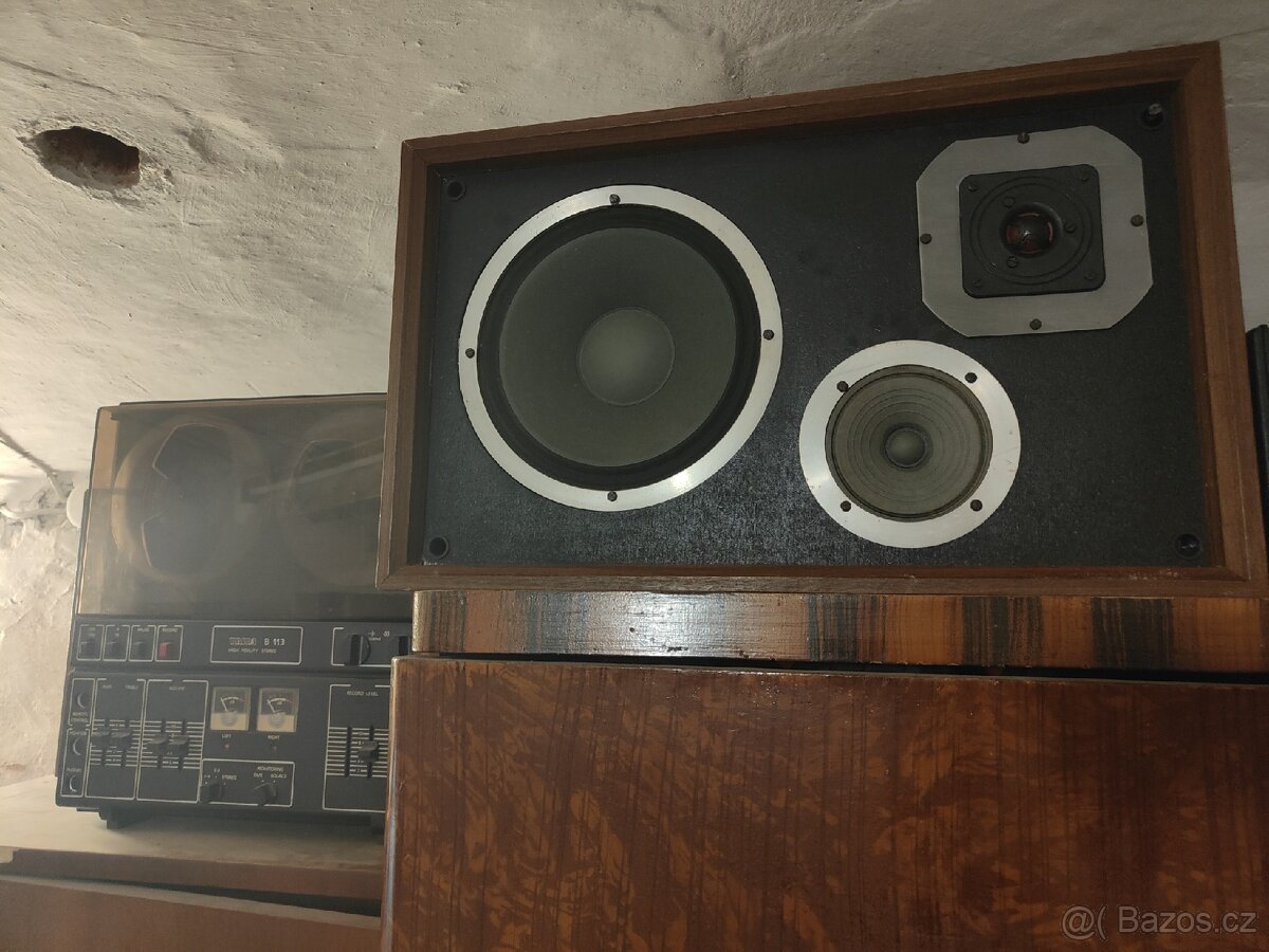 Magnetofon Tesla B 113 + Unitra A40 + pásky - 2