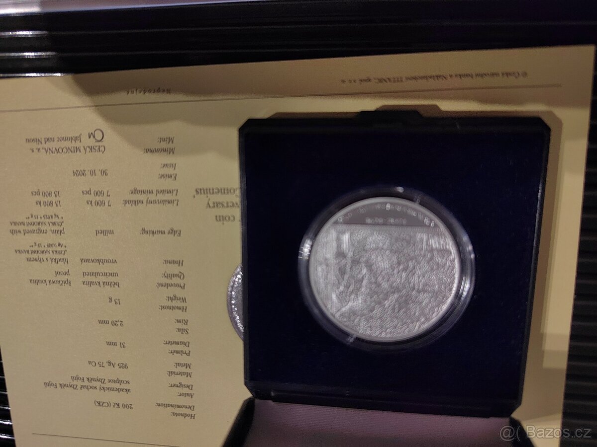 AG mince, 200 Kč, mapa Moravy. - 2