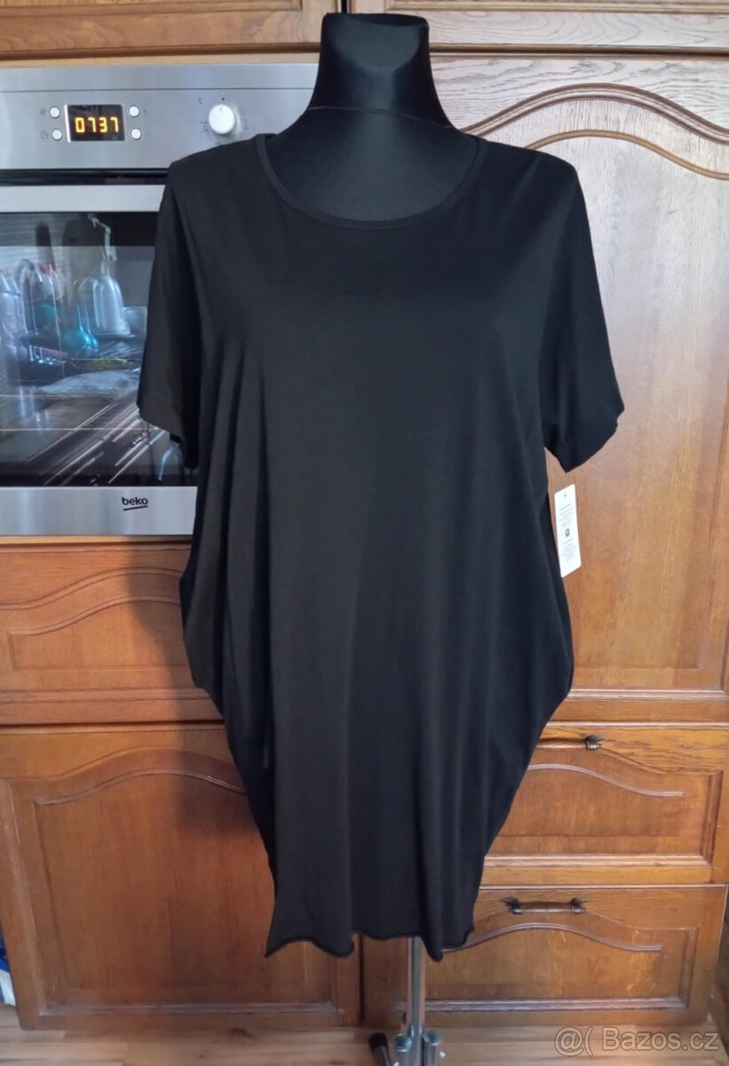 černé bavlněné minišaty - 2