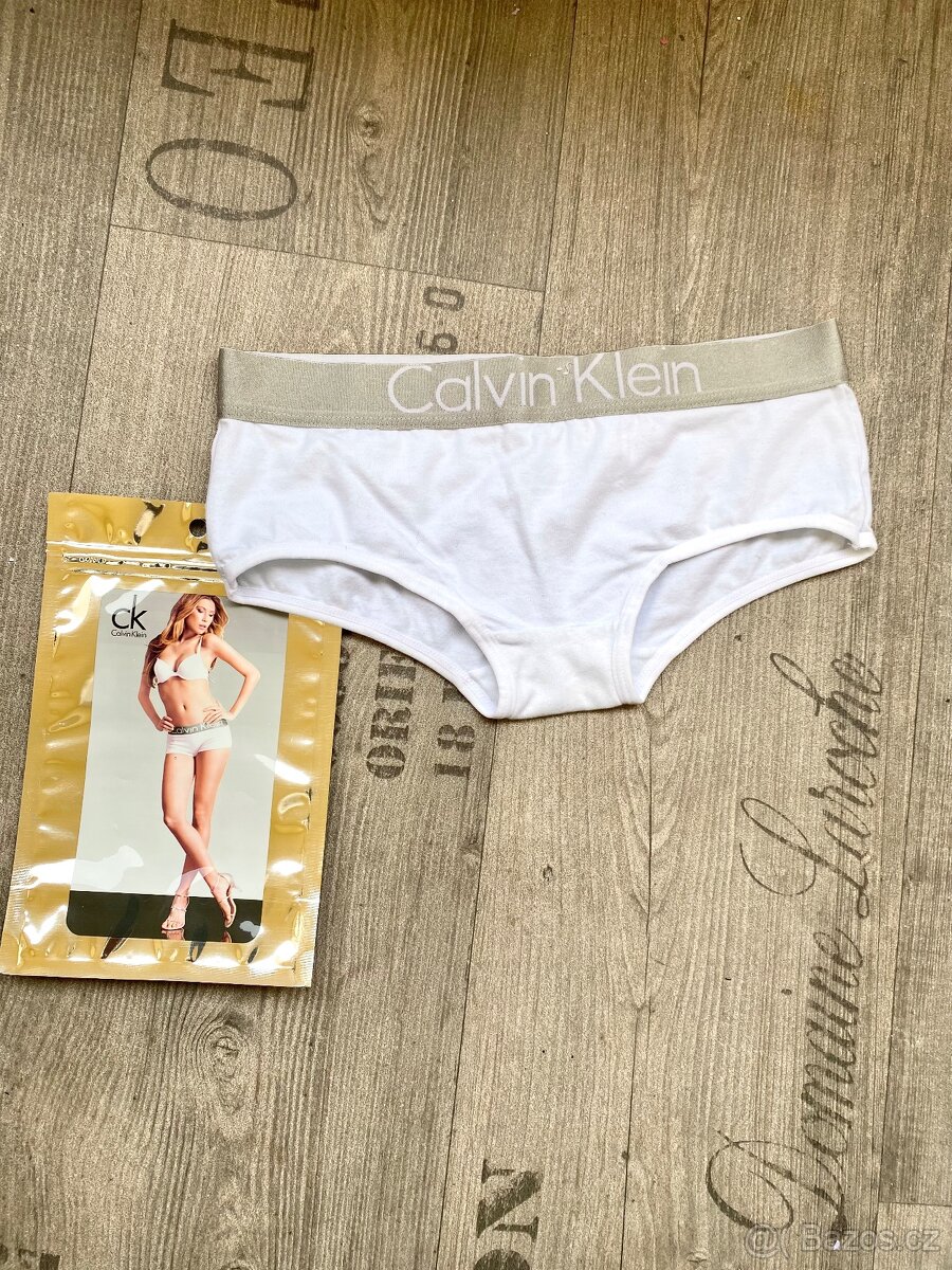 Calvin Klein bílé bavlněné kalhotky, nové - 2