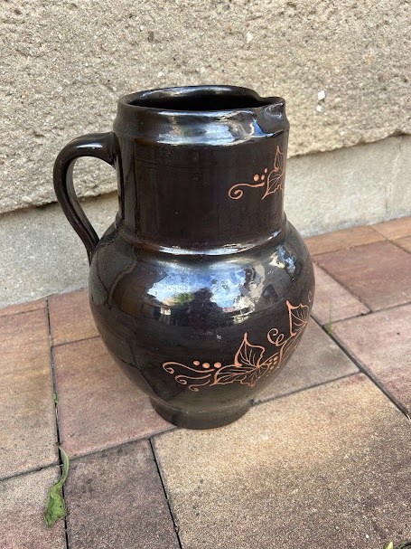 velký kameninový džbán, škrábaný vzor - 2