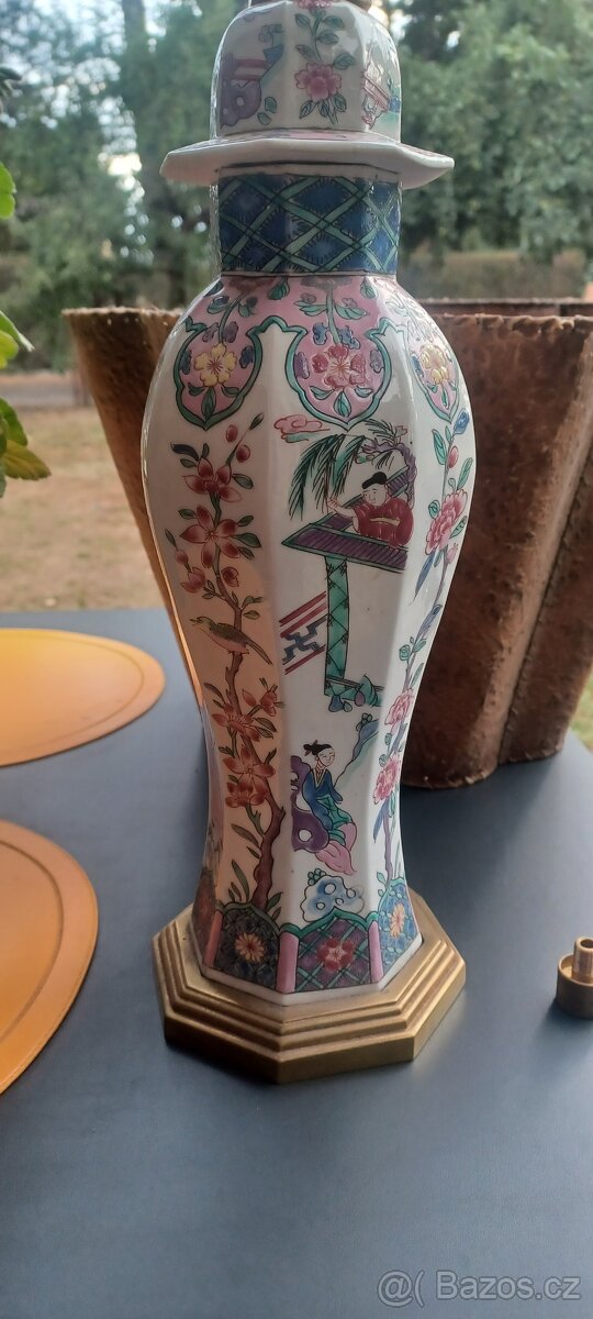 Porcelánová stolní lampa - 2