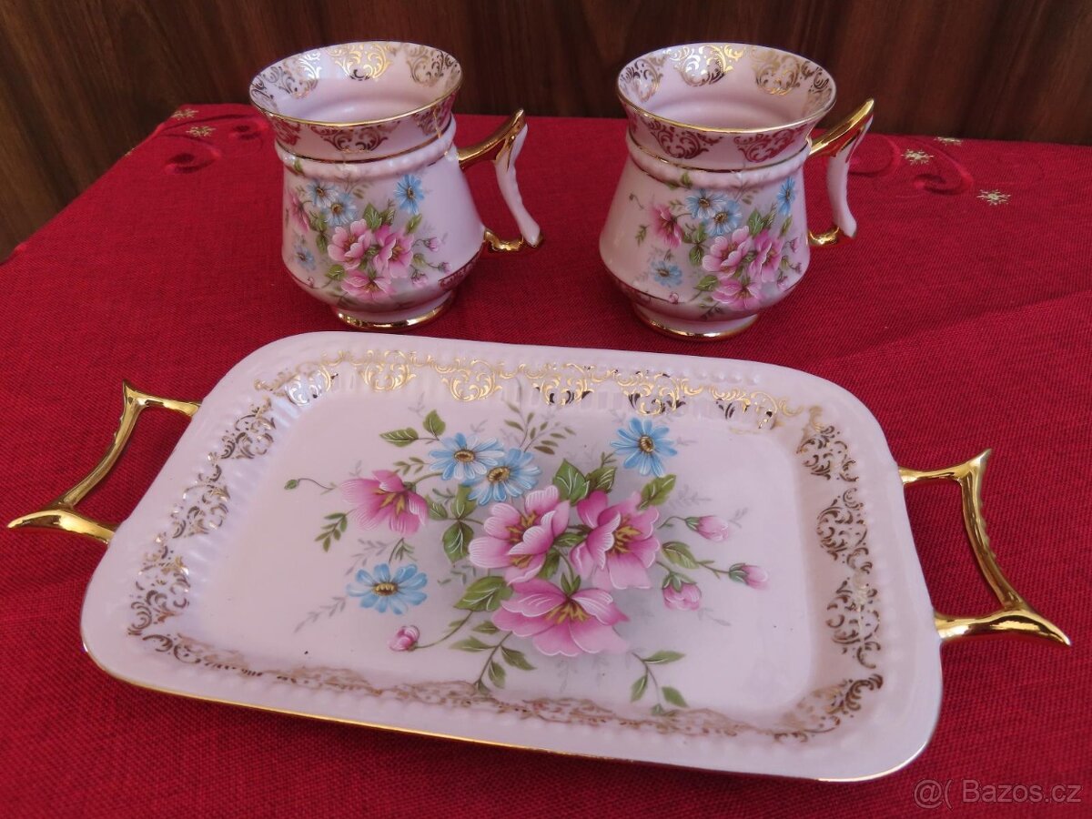 Souprava růžového porcelánu - 2