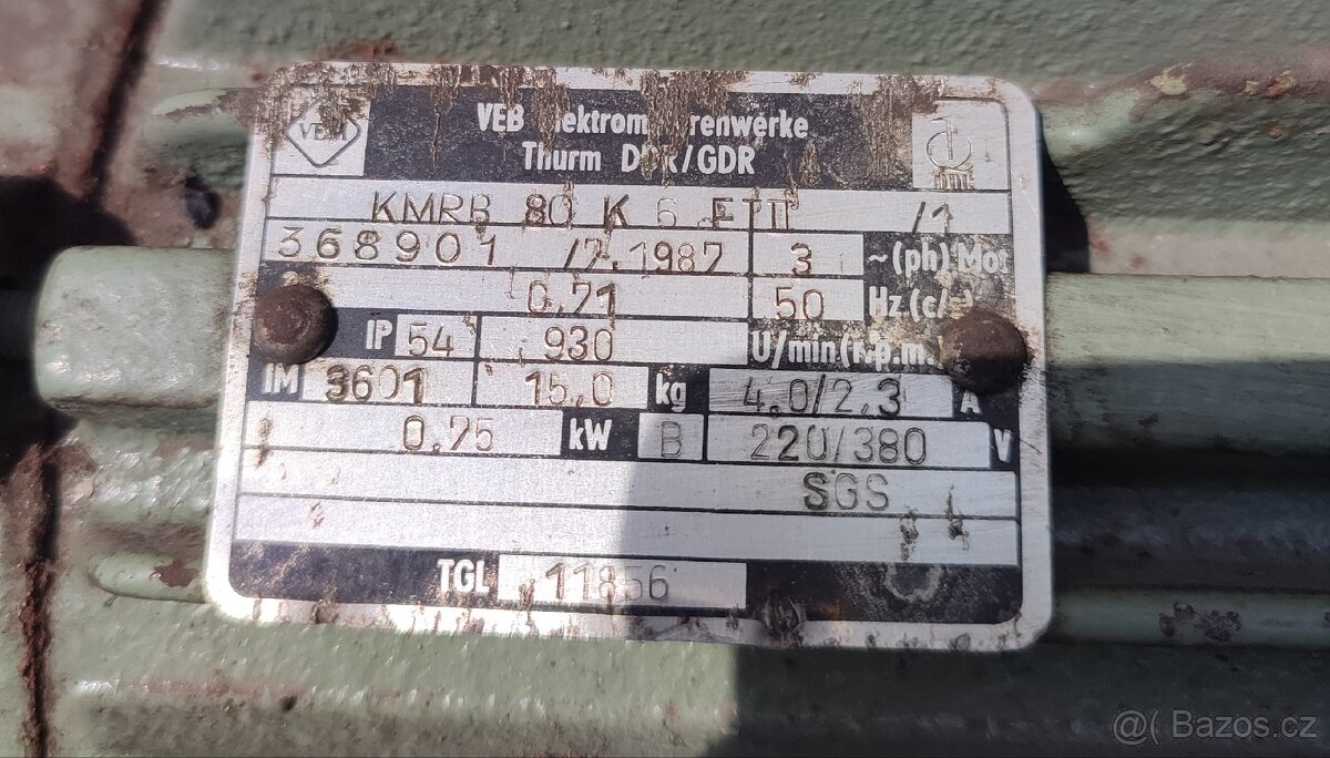 Elektromotor 0.75 kW 930 ot./min. - 2