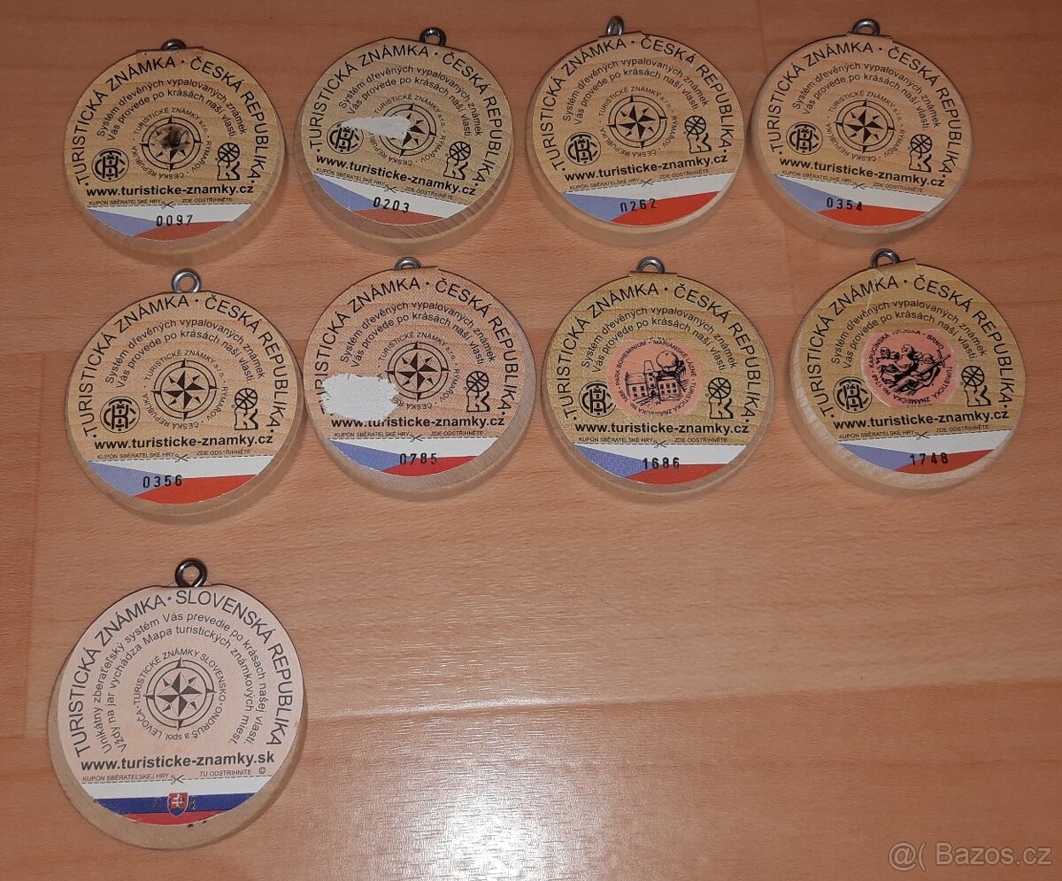 Turistické známky ČR + SR - 2