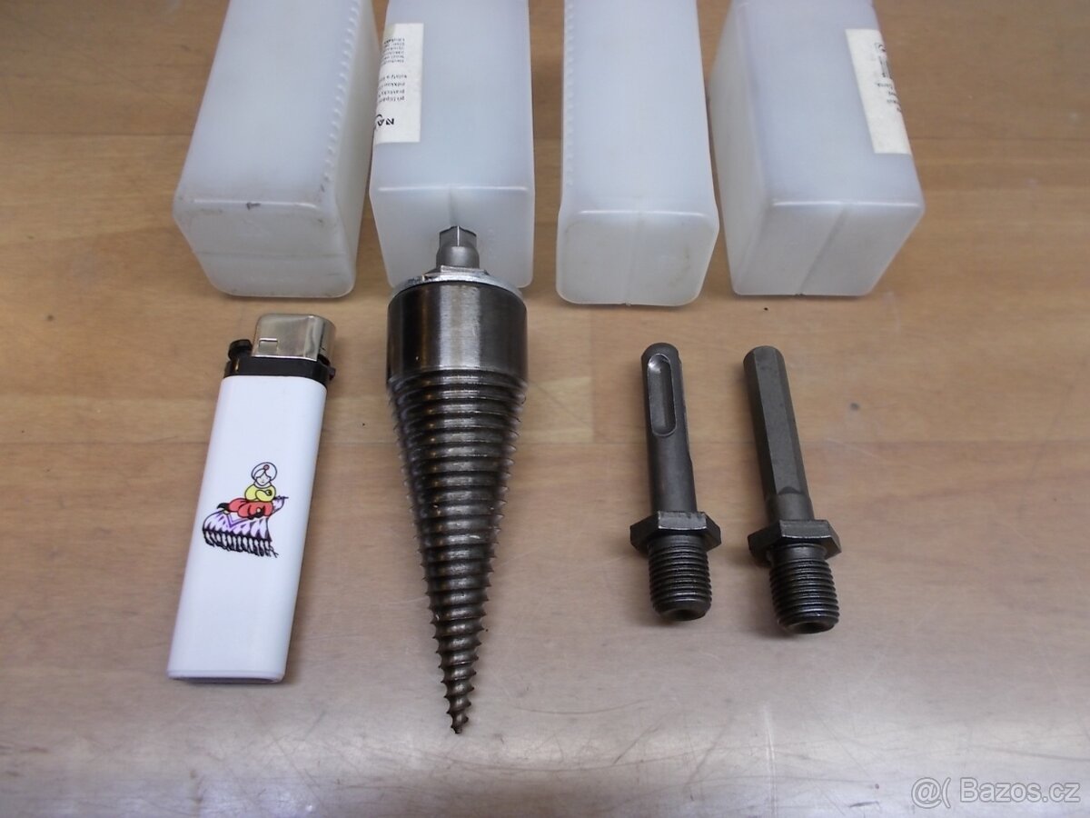 Štípačka na dřevo do vrtačky, úchyt SDS a šestihran... - 2