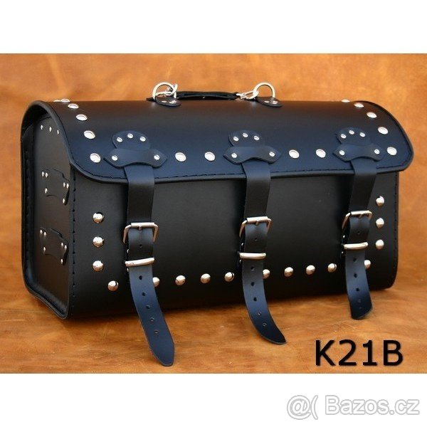 Kožený kufr - válec na chopper 48cm typ 21A,B,C - 2