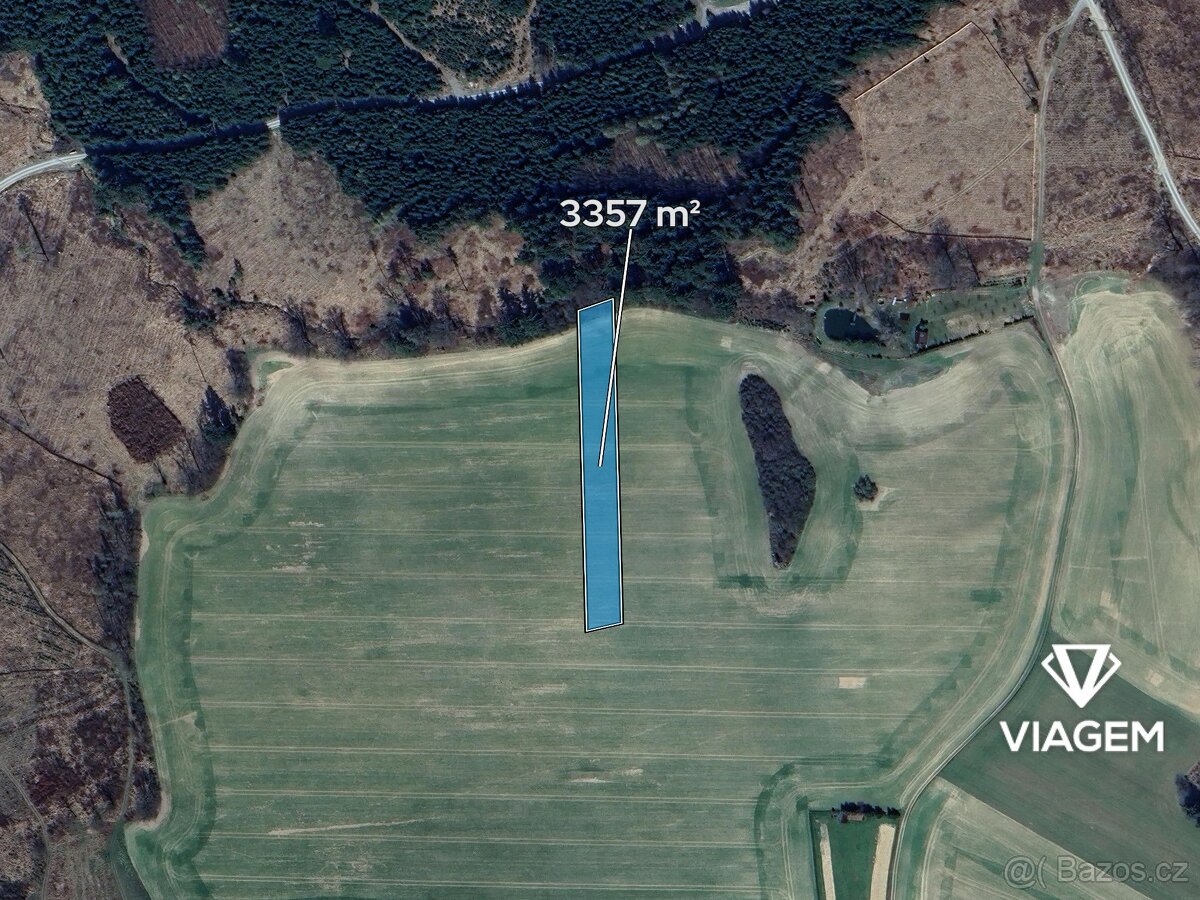 Pole 3 357 m², Podíl 75 % o výměře 2 518 m² - 2