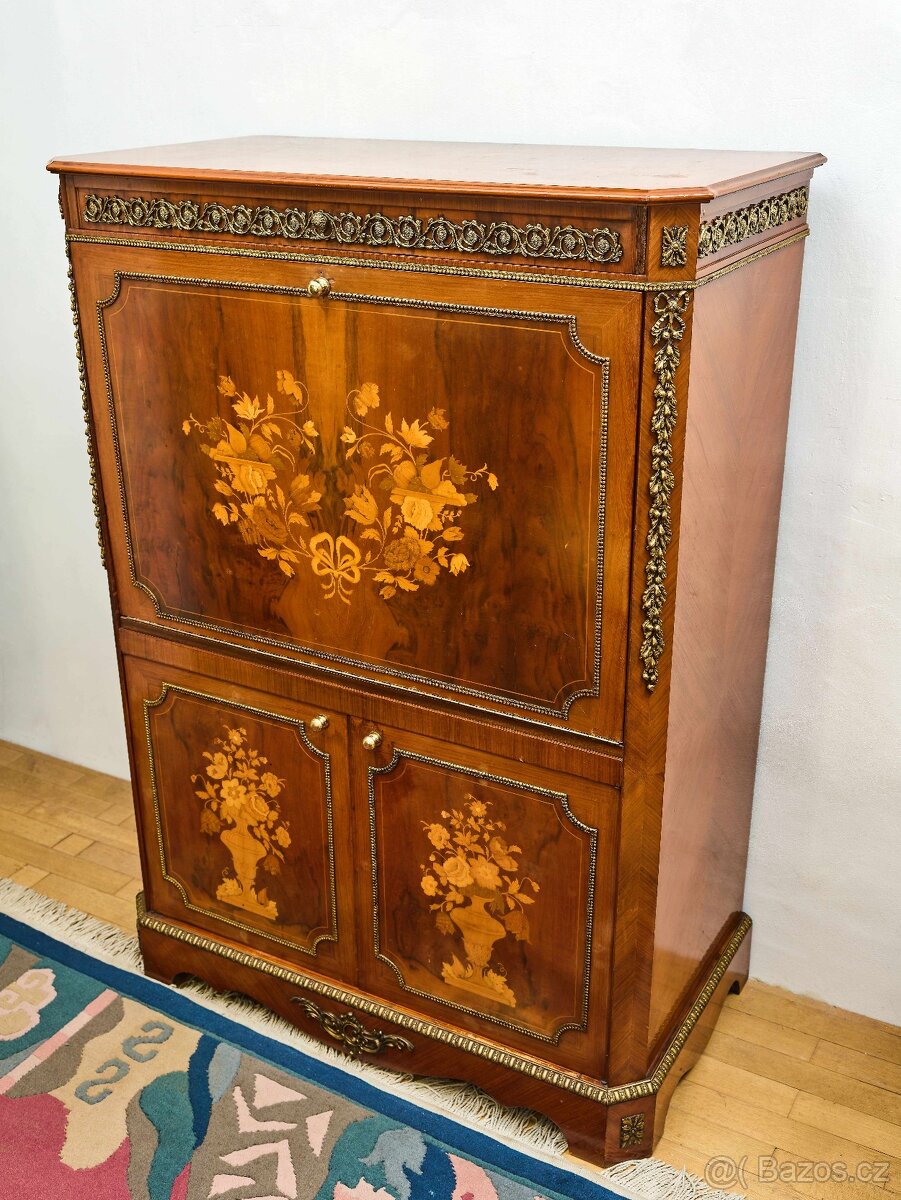 Intarzovaný klapsekretář v klasicistním stylu - 2