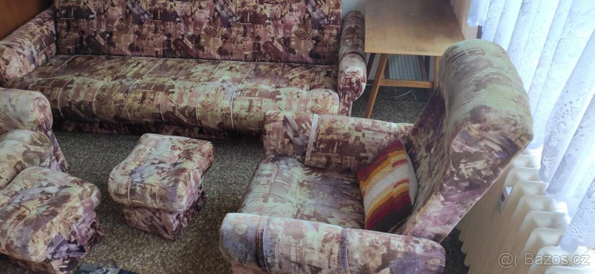 RETRO GAUČ A KŘESLA - 2
